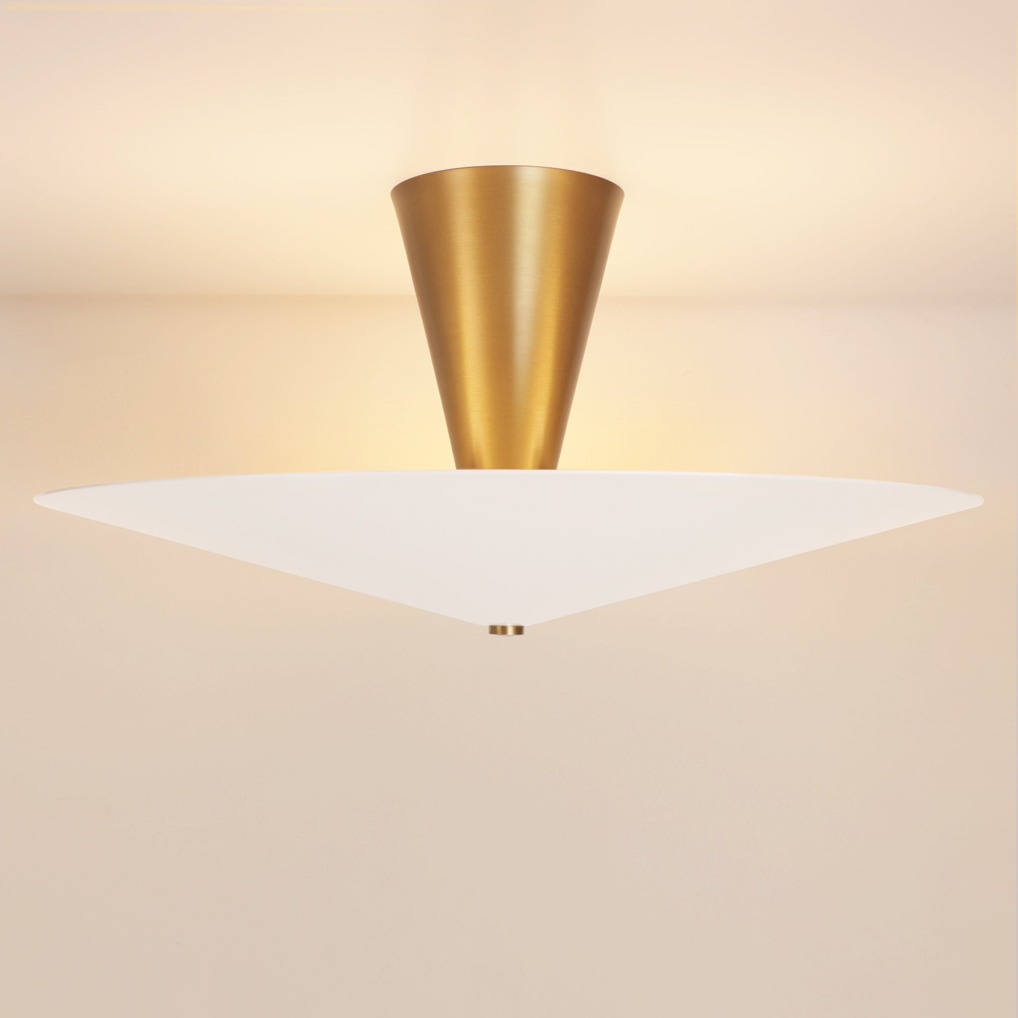 Celeste Surface shown in White with Heirloom Brass