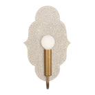 Clare Ceramic Sconce shown in Heirloom Brass with a Gloss Crackle Glaze 