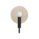 Edith ADA Sconce shown in Matte Black with Gloss Crackle Glaze Ceramic