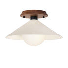 Elvia Surface shown in Matte Black with a Walnut Wood canopy