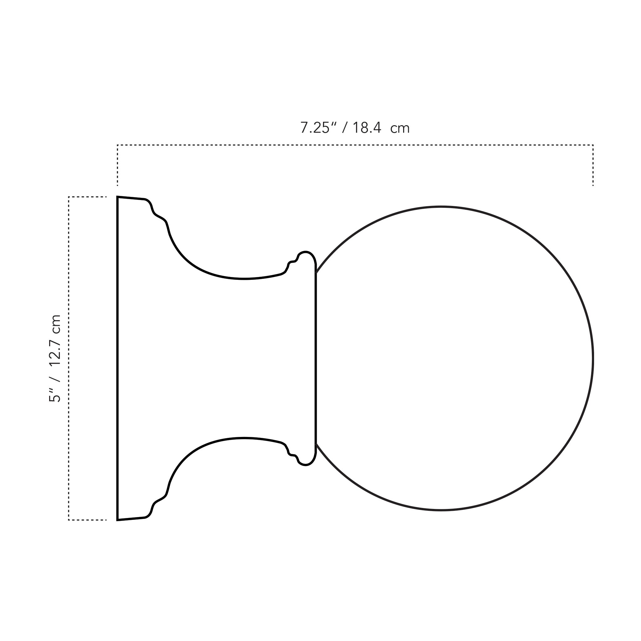 Emma Globe Sconce dimensions
