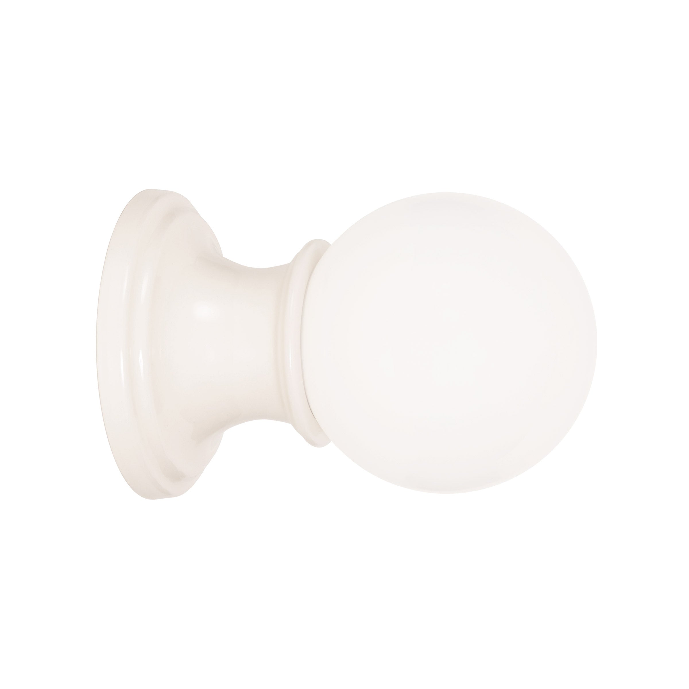 Emma Globe Sconce shown with Gloss White Glaze