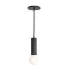 Fjord Cord Pendant shown in Matte Black with Black Cloth Cord