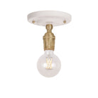 Grace Surface shown in Brass with a Gloss White Ceramic canopy and no shade