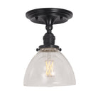 Grace Surface shown in Graphite Patina and a Clear Glass shade