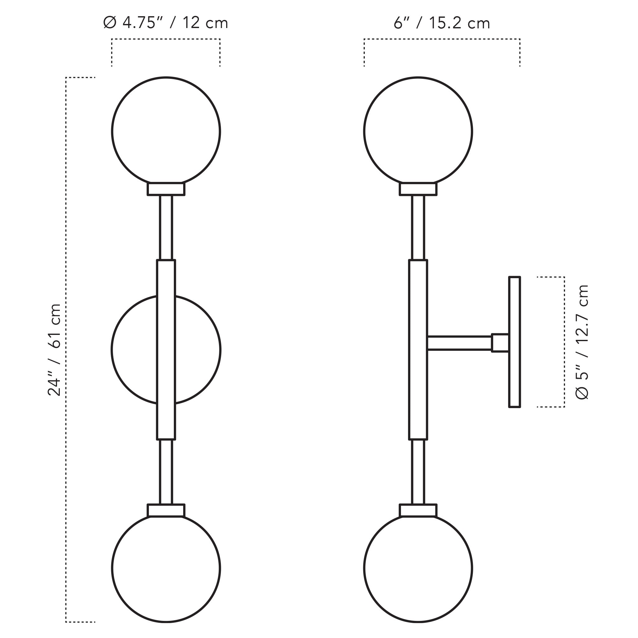 A Technical Drawing Of The Heron Double With Two Light Globes
