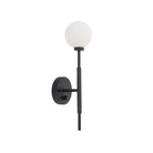 Heron Single shown in Matte Black with a Backplate Dimmer Switch
