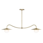 Marie Double Pendant shown in Brass