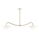 Marie Double Pendant shown in White with Brass