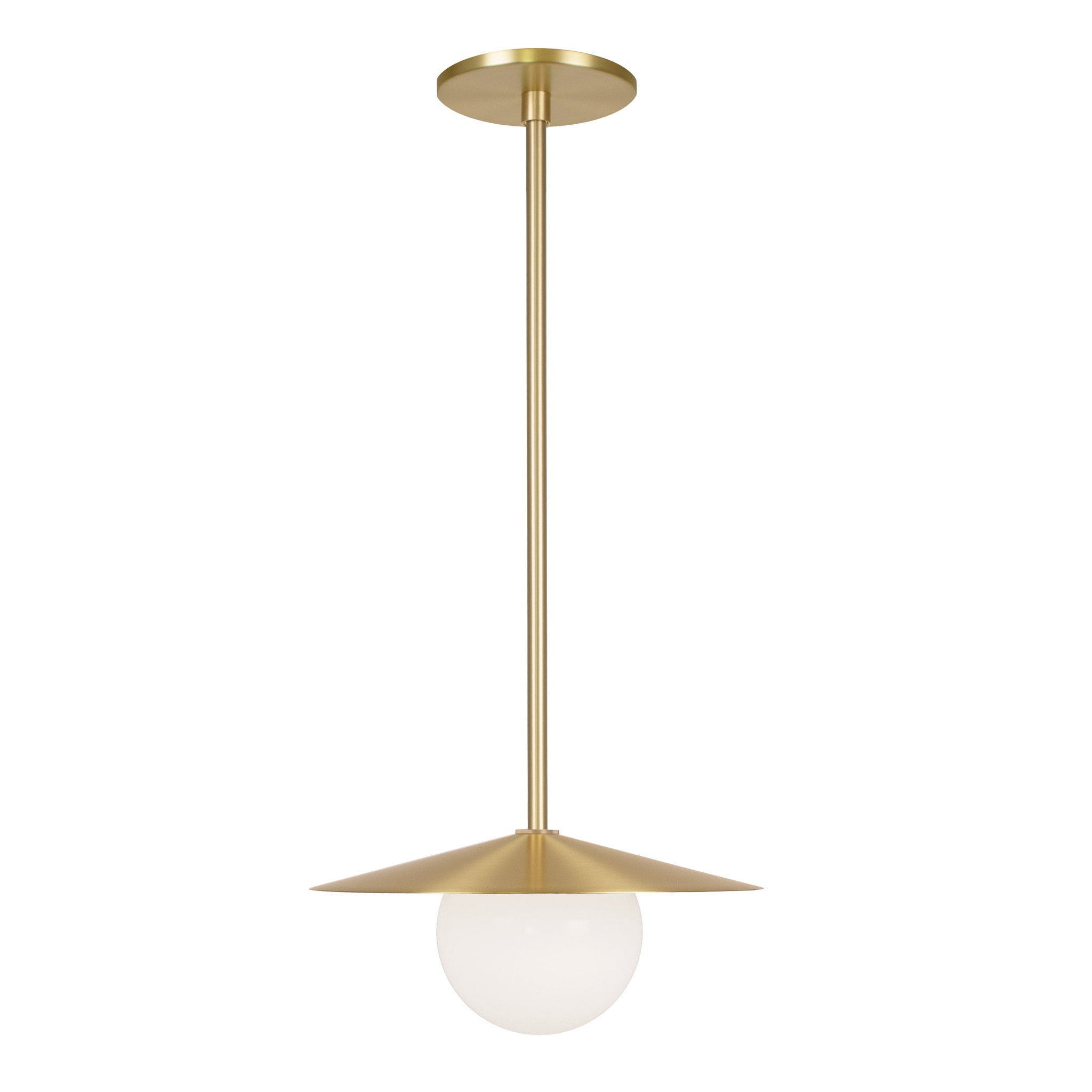 Marie Pendant shown in Brass