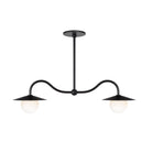 Marie Petite Double Pendant shown in Matte Black