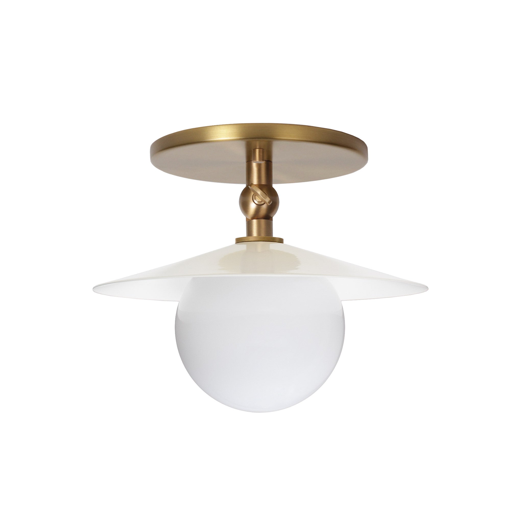 Marie Petite Surface shown in White with Heirloom Brass