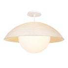 Maru Surface with a Natural shade shown in White with a Bone Ceramic canopy