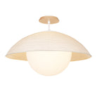 Maru Surface with a Natural shade shown in White with a Maple Wood canopy