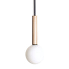 Parker Pendant for Vaulted Ceiling shown in Maple with Matte Black