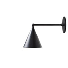 Petra Sconce shown in Matte Black with an 8" arm