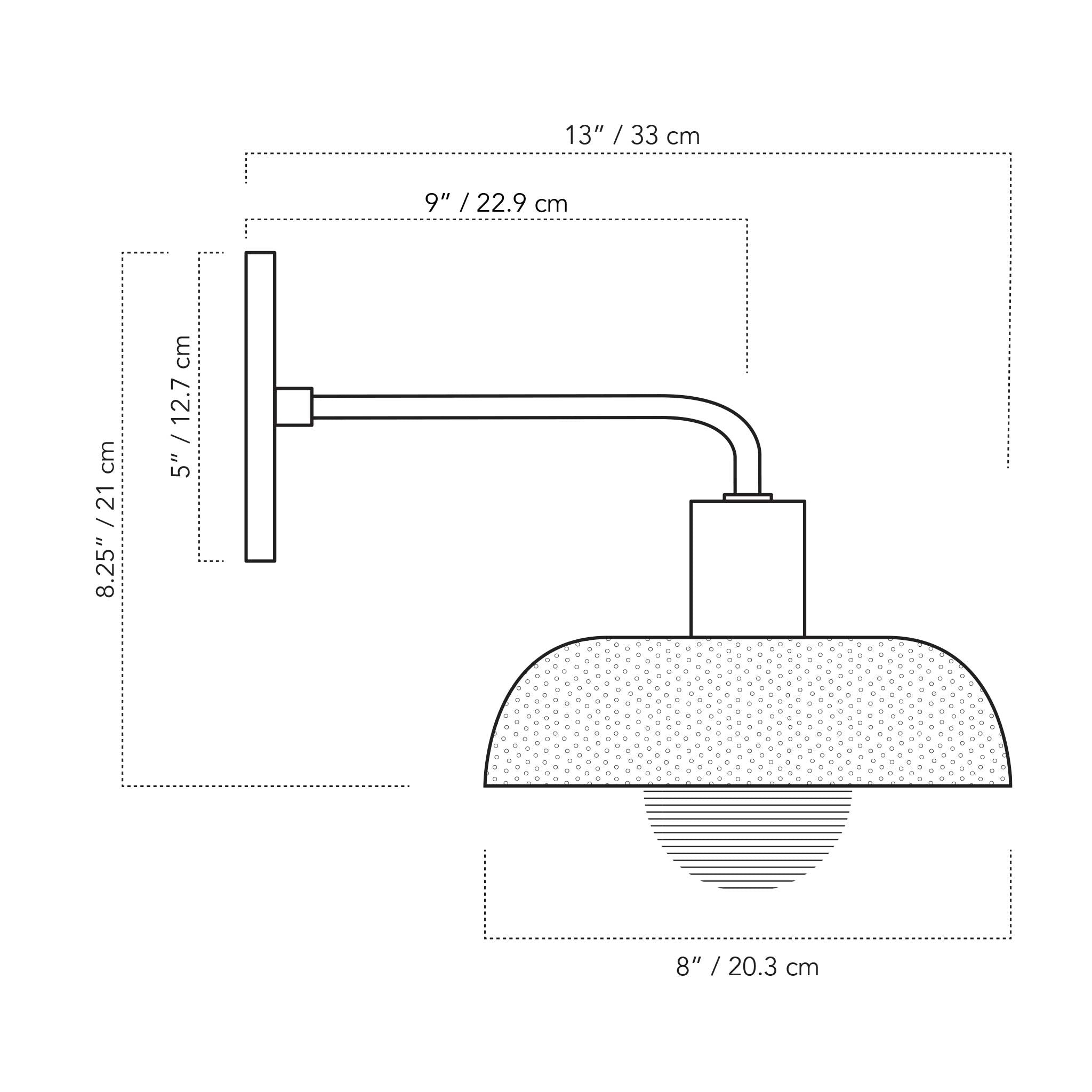 A Technical Drawing Of The Sally Wall Sconce