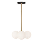 Selene Compass shown in Brass with a Matte Black Canopy