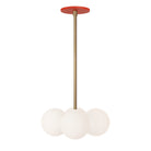 Selene Compass shown in Heirloom Brass with a Persimmon Canopy
