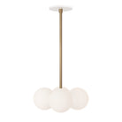 Selene Compass shown in Heirloom Brass with a White Canopy