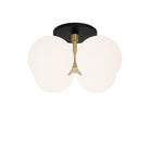 Selene Compass Surface shown in Brass with a Matte Black Canopy