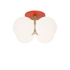 Selene Compass Surface shown in Brass with a Persimmon Canopy