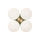 Selene Compass Surface shown in Brass with a Secret Garden Green Canopy