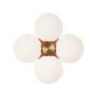 Selene Compass shown in Heirloom Brass with a Persimmon Canopy
