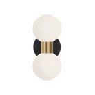 Selene Double shown in Brass with a Matte Black Canopy