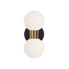 Selene Double shown in Heirloom Brass with a Matte Black Canopy