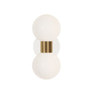 Selene Double shown in Heirloom Brass with a White Canopy