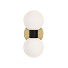 Selene Double shown in Matte Black with a Brass Canopy