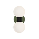 Selene Double shown in Matte Black with a Secret Garden Green Canopy