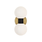 Selene Double shown in Matte Black with a Heirloom Brass Canopy