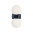 Selene Double shown in Matte Black with an Ocean Blue Canopy