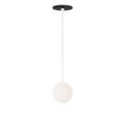 Selene Pendant shown in White with a Matte Black Canopy