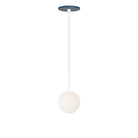 Selene Pendant shown in White with an Ocean Blue Canopy