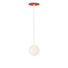 Selene Pendant shown in White with a Persimmon Canopy