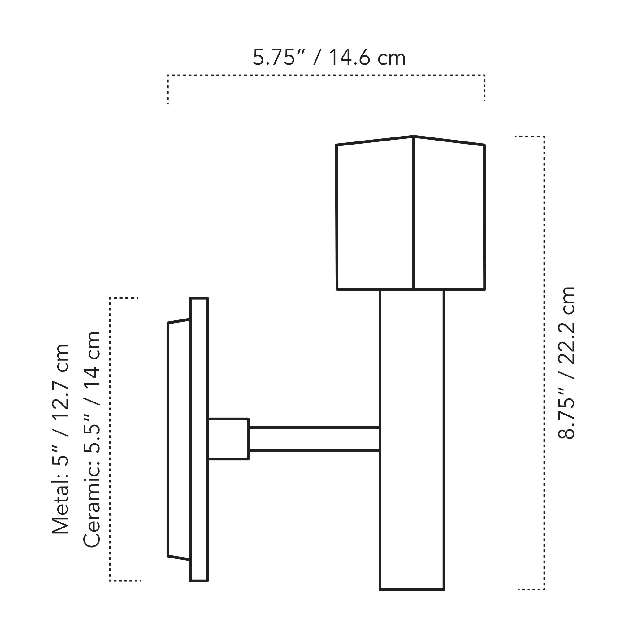 A Technical Drawing Of The Seneca Wall Sconce
