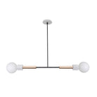 Stanton Pendant shown in Maple with Swift ceramic canopy pattern in Brownstone White 