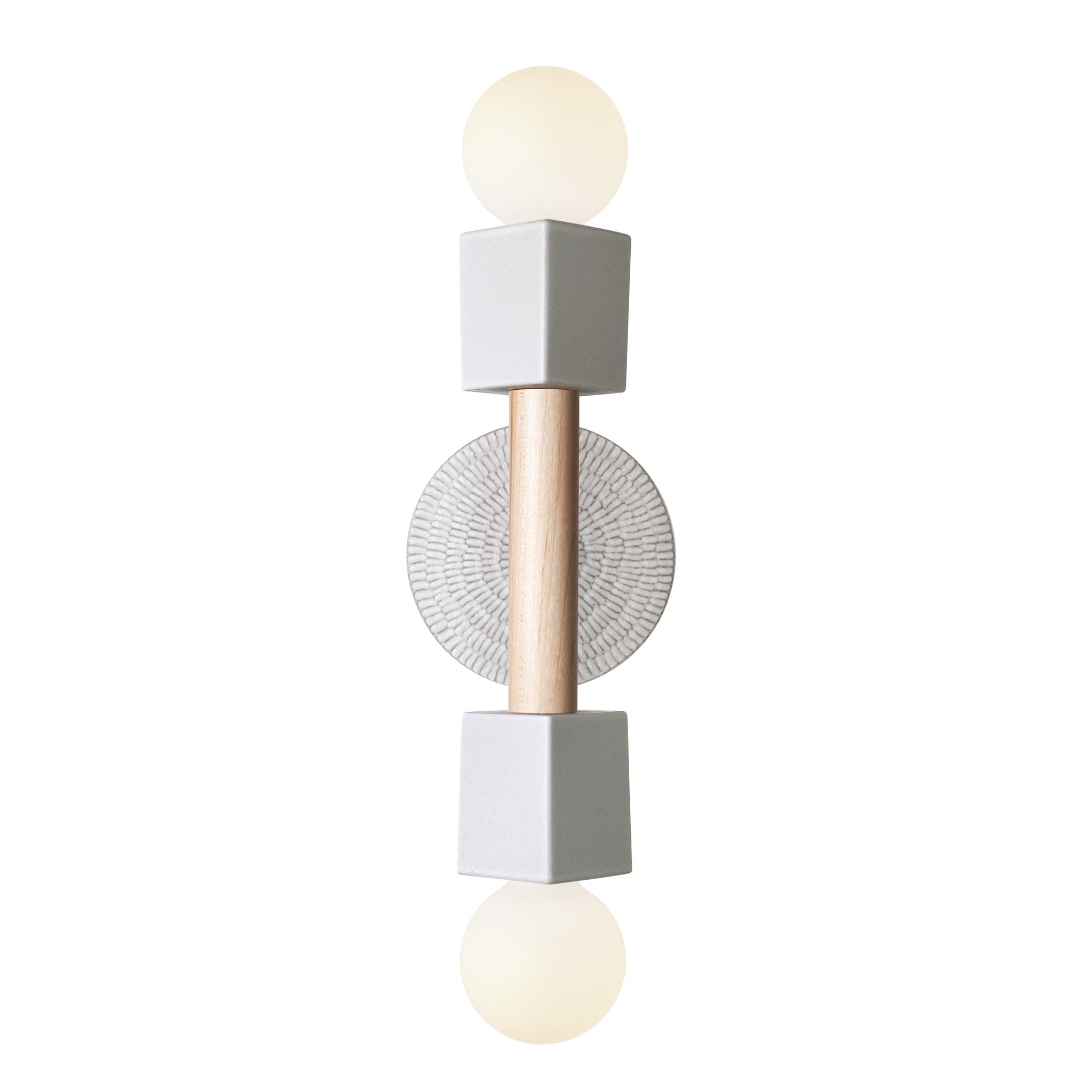 Stanton shown in Maple with a Sunflower canopy pattern in Brownstone White Ceramic