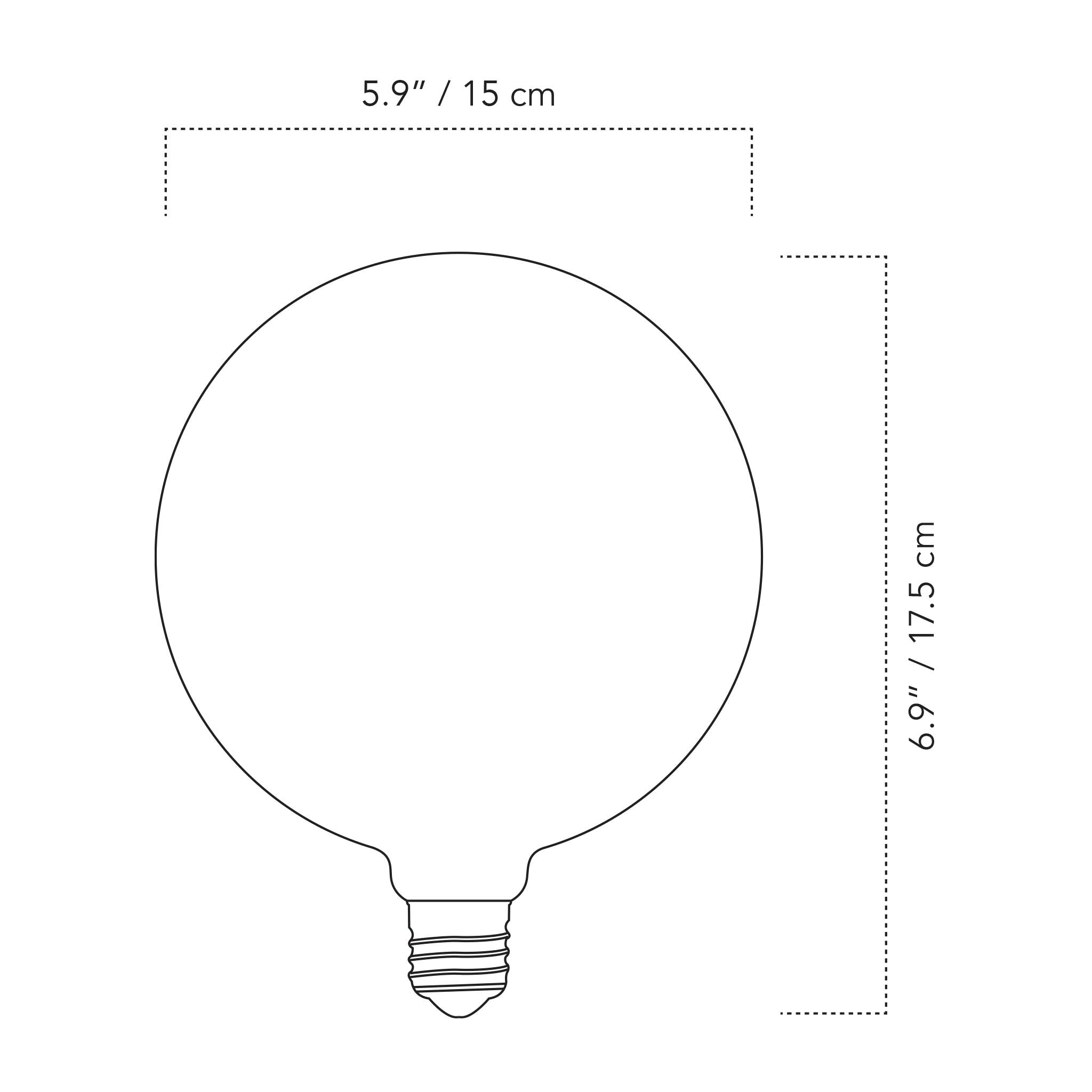 A Technical Drawing Of The Tala Sphere IV Led Light Bulb
