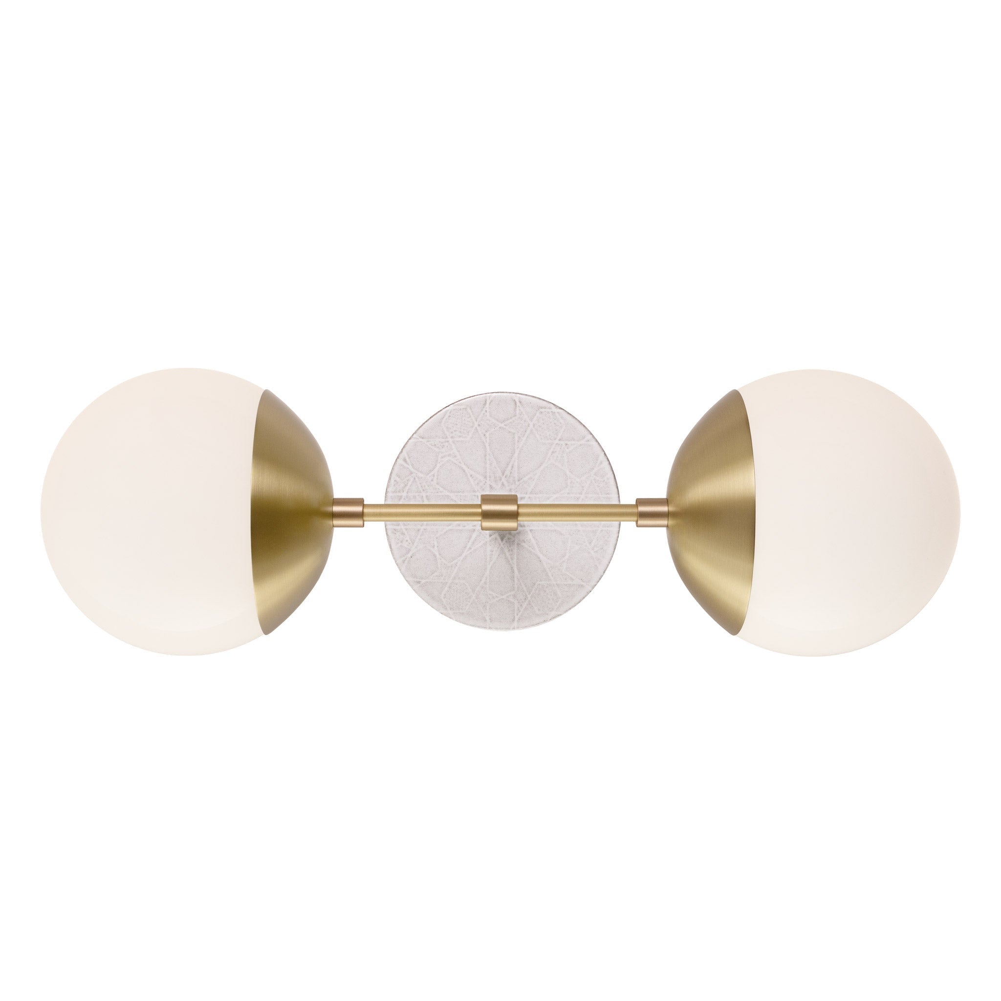 Theo shown in Brass with a Brownstone White Star Ceramic Canopy