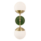 Theo shown in Brass with a Forest Green Star Ceramic Canopy