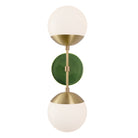 Theo shown in Brass with a Forest Green Swift Ceramic Canopy