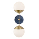 Theo shown in Brass with an Indigo Blue Swift Ceramic Canopy