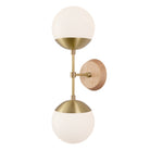 Theo shown in Brass and a Maple Wood Canopy