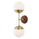 Theo shown in Brass and a Walnut Wood Canopy