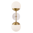 Theo shown in Heirloom Brass with a Brownstone White Swift Ceramic Canopy