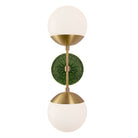 Theo shown in Heirloom Brass with a Forest Green Star Ceramic Canopy